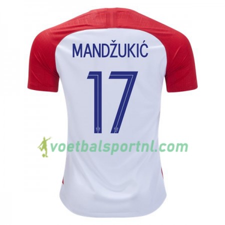 Kroatië Mandzukic 17 Thuis Shirt WK voetbal 2018